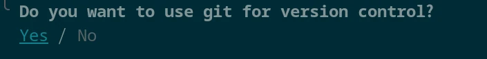 Do you want to use git for version control?