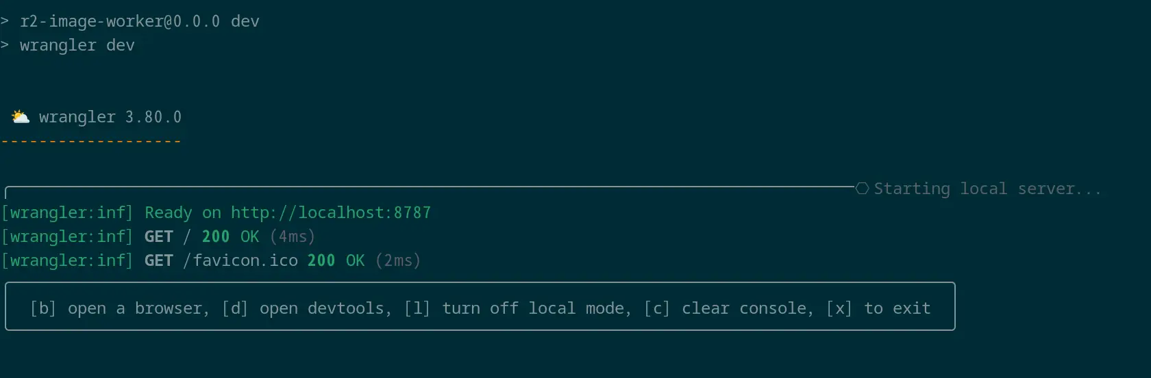 Application created successfully